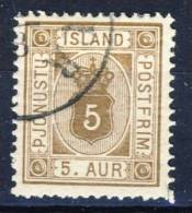 #C1698. Iceland 1878. Officials. Michel 4A. Cancelled(o) - Service
