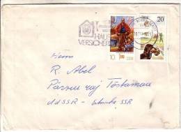 GOOD DDR Postal Cover To ESTONIA 1977 - Good Stamped: Art ; Hunting / Dog - Cartas & Documentos