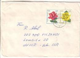 GOOD DDR Postal Cover To ESTONIA 1978 - Good Stamped: Roses - Storia Postale