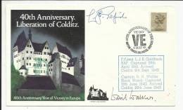 GRANDE BRETAGNE , GREAT BRITAIN , Lettre Oblitérée 40 Th Anniversary Libération Of Golditz 8 MAY 1945 , Dédicacée - Cartas & Documentos