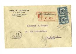 B.F.E.  « ALEXANDRIE » (Egypte) LRE 1er Ech. - Tarif « FRANCE » - Andere & Zonder Classificatie