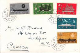 Norway FDC Scott #382-386 Facit #377-481 Set Of 5 Norwegian Ships - FDC