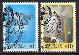 Nations Unies (Vienne) - 1996 - Yvert N° 223 & 224  - Série Courante - Usados