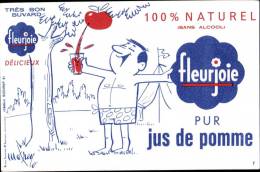 MENU PUBLICITAIRE ILLUSTRE " FLEUR JOIE " PUR JUS DE POMME - Sprudel & Limonade