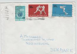 Romania Cover Sent To Denmark 1974 With More Topic Stamps - Covers & Documents