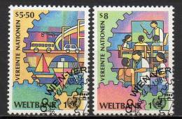 Nations Unies (Vienne) - 1989 - Yvert N° 89 & 90 - Oblitérés