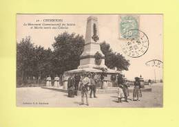 *  CPA ..( 50 )..CHERBOURG :  Le Monument  Commémoratif Des Soldats Et Marins  Morts Aux Colonies -  ( 2 Scans ) - Monuments Aux Morts