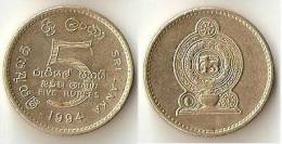 Sri Lanka   5 RUPEES  1994 - Sri Lanka