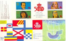 A Le Faciale " 500 Anivº De La Découverte De L´Amérique " Espagne 1991 Carnet Yvert 2746/9 - Christoffel Columbus