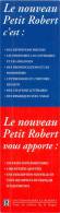 Marque Pages . Ref. 063. Le Nouveau Petit Robert - Marque-Pages