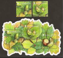 GUERNSEY  - EUROPA 2011 -TEMA ANUAL  " BOSQUES".- SERIE De 2 V.+ HOJITA BLOQUE De 3 V.:   - DENTADOS - 2011