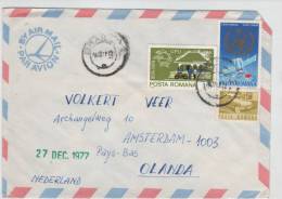 Romania Air Mail Cover Sent  To Netherland 18-12-1977 - Covers & Documents