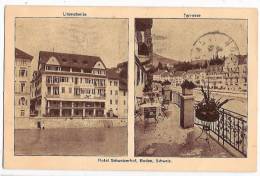 CPA Baden Hôtel Schweizerhof  Limmatseite Terrasse Argovie Suisse - Baden