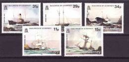 1987 ALDERNEY Shipwrecks In Alderney Waters  Michel Cat N° 32/36 Perfect MNH ** - Alderney