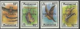 MONTSERRAT - 1988 Bats Overprinted SPECIMEN. Scott 667-70. MNH ** - Montserrat