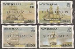 MONTSERRAT - 1986 Sailing Ships Overprinted SPECIMEN. Scott 618-21. MNH ** - Montserrat