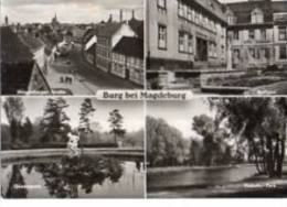 Burg Bei Magdeburg MB Magdeburger Straße Rathaus Goethepark Flickschu-Park 1965 - Burg