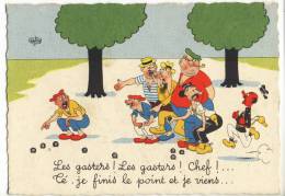 A. DUBOUT. Grand Format. Editions Du Moulin.-  Je Finis Le Point . Carte Humoristique Sur La Pétanque - Dubout