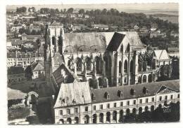 Saint-Riquier (80) : Vue Aérienne Au Niveau Du Quartier De L'abbaye  En 1960. - Saint Riquier