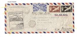 Nouvelle Calédonie 26.02.1947 Première Liaison Aérienne Pan American World Airway Nouméa Sydney, Lettre Premier Vol - Cartas & Documentos