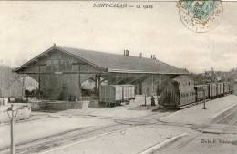 Delcampe - 72 - SAINT CALAIS - SARTHE - La Gare - 1904 - Très Bon état - 2 Scans - Saint Calais