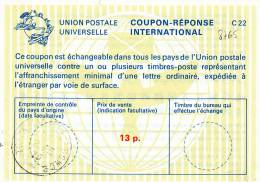 8765# GREAT BRITAIN COUPON REPONSE INTERNATIONAL Obl TRAFALGAR SQUARE 1975 13 P. UNION POSTALE INTERNATIONALE - Cartas & Documentos
