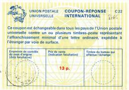 8765# GREAT BRITAIN COUPON REPONSE INTERNATIONAL Obl TRAFALGAR SQUARE 1975 13 P. UNION POSTALE INTERNATIONALE - Briefe U. Dokumente