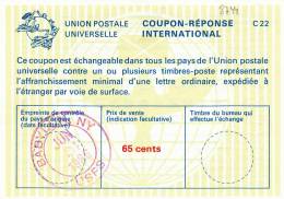 8744# UNITED STATES COUPON REPONSE INTERNATIONAL Obl BABYLON NY 1986 65 Cents REPLY COUPON UNIVERSAL POSTAL UNION - Covers & Documents