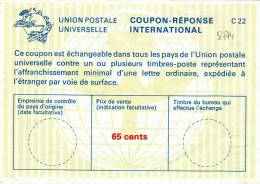 8774# UNITED STATES COUPON REPONSE INTERNATIONAL NEW 65 Cents REPLY COUPON UNIVERSAL POSTAL UNION - Covers & Documents