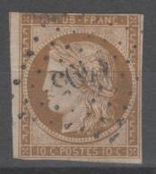 Cérès  N° 1a (Bistre-Brun)  Avec Oblitèration Losange 1195  TB - 1849-1850 Cérès
