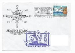 11963 - MARINE NATIONALE - PH JEANNE D'ARC - GEAOM 98  99 - Escale De TOKYO  - EV ILLUSTREE PAR LE BORD - Naval Post