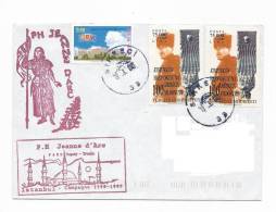 11964 - MARINE NATIONALE - PH JEANNE D'ARC - GEAOM 98  99 - Escale D' ISTANBUL (TURQUIE) TIMBRES LOCAUX - Naval Post