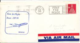 USA Cover First Jet Flight Route AM 98 Monroe L. A. 1-6-1969 - Covers & Documents