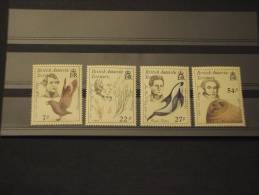 BRITISH ANTARTIC T. - 1985 NATURALISTI 4 Valori - NUOVI(++)-TEMATICHE - Unused Stamps