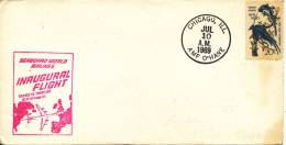 USA Cover Seaboard World Airlines Inauguration Flight Chicago - Frankfurt DC 8F All Cargo Jet Chicago 10-7-1969 - Cartas & Documentos