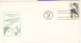 USA Cover Seaboard World Airlines Inauguration Flight Detroit - Frankfurt DC 8F All Cargo Jet Detroit 10-7-1969 - Covers & Documents