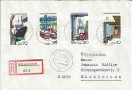 ALEMANIA DDR CC CERTIFICADA TRANSPORTE POR CONTENEDORES BARCO CAMION FERROCARRIL GRUA PUERTO - Other & Unclassified