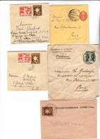 SUISSE / LOT DE 5 BANDES JOURNAUX -OBLITEREES DE 1892 A 1930 TB - Postwaardestukken