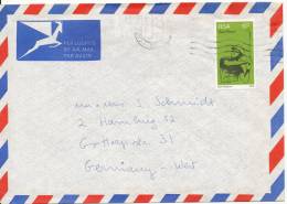 South Africa Air Mail Cover Sent To Germany 1977 Single Stamped Gary Player GOLF - Luchtpost