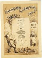 MENU Du 10  Juin 1889 -Association Amicale Des Anciens élèves De Bel Air  -  Imprimerie Jules Péquignot NANTES. - Menu