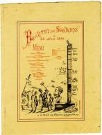 MENU Du 24 Juin 1884 - Banquet Des Stagiaires - A La Foire Aux Verdicts - Imprimerie Jules Péquignot NANTES - Menus