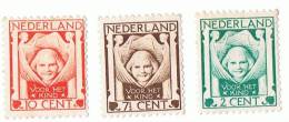 1924 - NEDERLAND Pays-Bas - Emis Au Profit Des Oeuvres Pour L´enfance - Neufs Charnière -  Yvert Et Tellier N° 159-161 - Neufs
