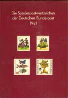 Livret Bundespost 1981 Avec 1 Epreuve En Noir (Schwarzdruck) - Colecciones