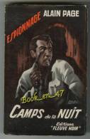 {09079} Alain Page; Espionnage N° 158. EO 1958.  "camps De La Nuit"  " En Baisse " - Fleuve Noir