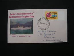 == NZ FDC Cv, New Plymouth 1963   Telephone , Marine - FDC