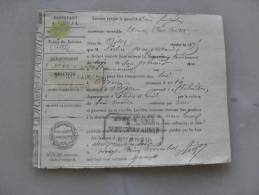 Laissez Passer Pour Transport D ´alcool  A Brou Periode  1875    Cidre - Other & Unclassified