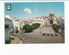 Portugal Cor 19795 - ELVAS - PRAÇA D. SANCHO I SÉ - OLD CARS AUTOMOBILES VOITURES AMERICAN - BUS CAB TAXI - Portalegre