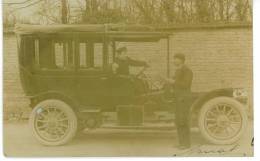 Carte Photo  D´un Taxi  Dos Obliteration 1906 - Taxis & Fiacres