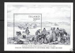 ISLANDE 1986 - Paysage De 1836 - BF Neuf ** (MNH) - Hojas Y Bloques