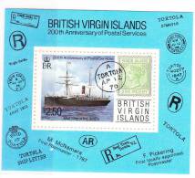 Virgin Islands 1987 Postal Service Bicentennial Stamp S/S MNH - Britse Maagdeneilanden